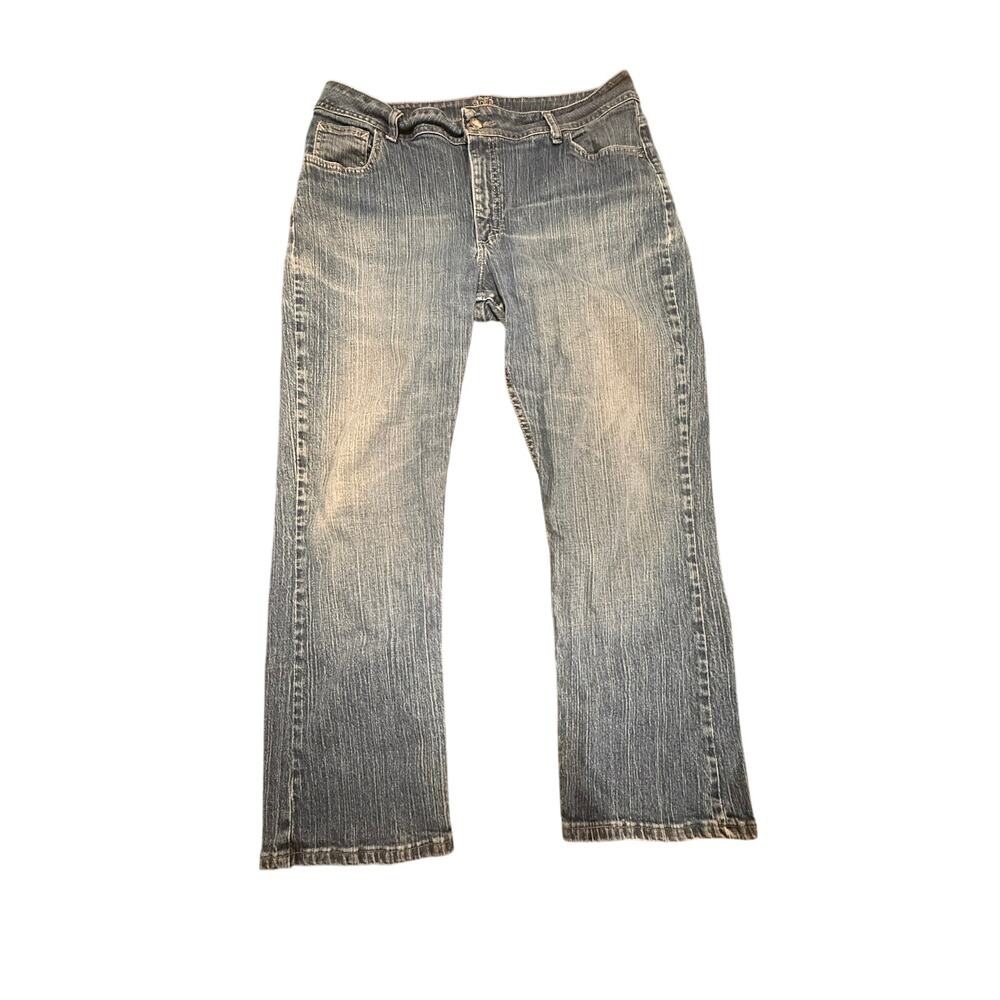 Riders by Lee Women's Medium Wash Straight Leg Stretch Denim Jeans Size 18P